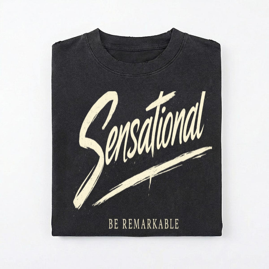 Men’s Distressed Washed Oversized T-Shirt|270GSM DTF