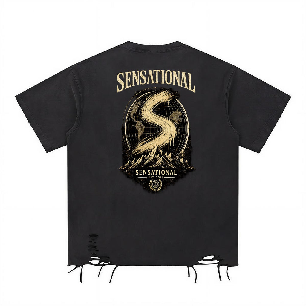 Men’s Distressed Washed Oversized T-Shirt|270GSM DTF