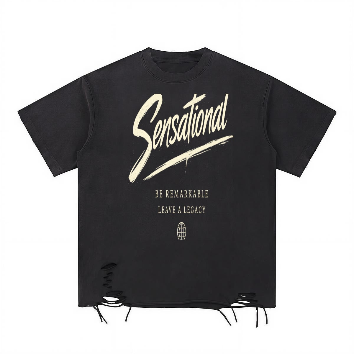 Men’s Distressed Washed Oversized T-Shirt|270GSM DTF